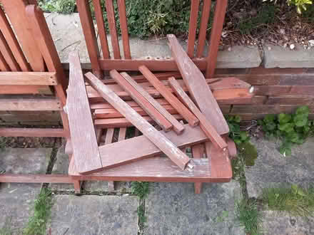 Photo of free 3 x Garden chairs for repair (CO4 Highwoods) #2