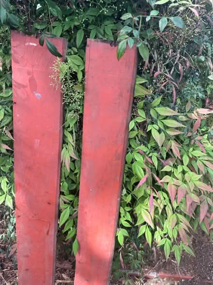 Photo of free Redwood tongue + groove fencing (Near Concord Library) #1