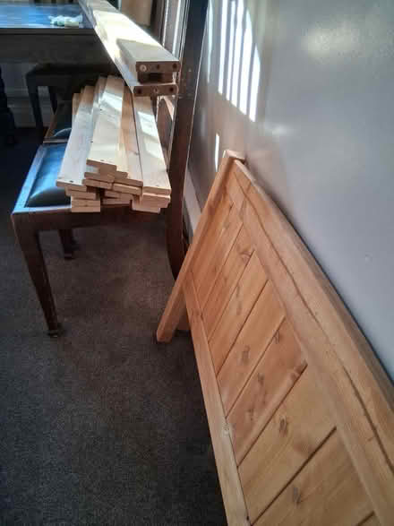 Photo of free Single pine bed frame (Coxheath ME17) #1