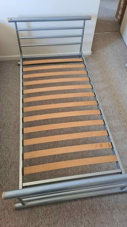 Photo of free 6ft metal bed frame, easy assembly (Letchworth town centre) #1