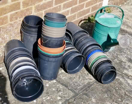Photo of free Medium sized plastic flower pots (Freshford BA2) #1