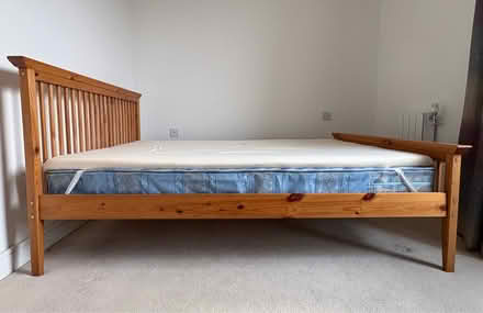Photo of free Pine Double bed mattress and topper (Kidbrooke village (SE3)) #3