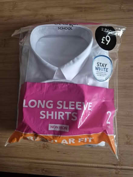 Photo of free New white long sleeve school shirts (Wolverhampton WV10) #1