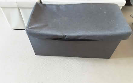 Photo of free Grey fabric ottoman storage box (CV35 Nr Kenilworth) #1