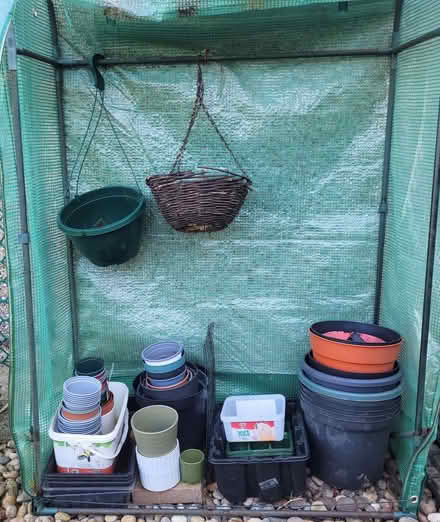 Photo of free Plastic growhouse & plant pots (Drum Brae EH4) #1