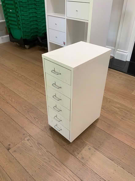 Photo of free Six-drawer unit on wheels, metal (Palo Alto - University South) #1