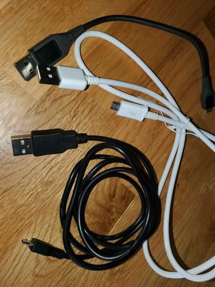 Photo of free Set of 3 x micro-B USB to USB-A cables (Moortown LS17) #1