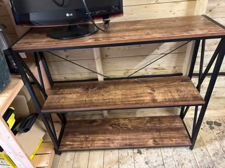 Photo of free Shelving until, wood effect & metal (Didsbury M20) #1