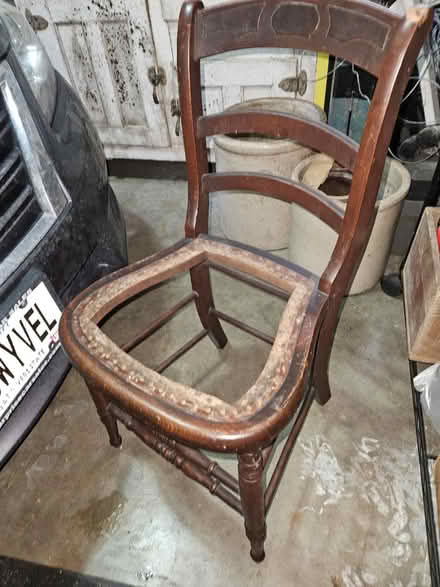 Photo of free Wooden chair needs caning or seat (63033, off N. New Florissant) #2