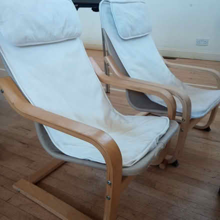 Photo of free Two children's Ikea Poang bentwood armchairs (Charlbury OX7) #1