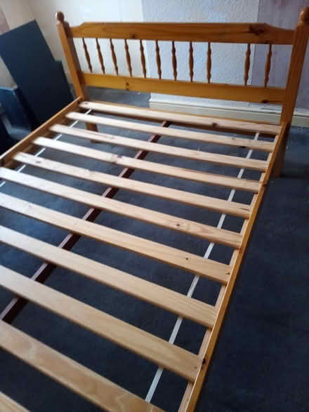 Photo of free Pine double bed frame (Armley LS12) #3