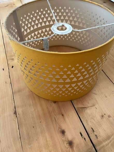 Photo of free Yellow & silver lampshade (Shoscombe BA2) #1