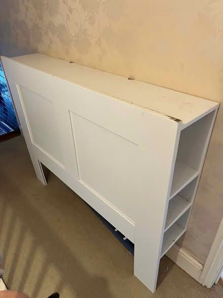 Photo of free White double bed headboard (Shoscombe BA2) #1