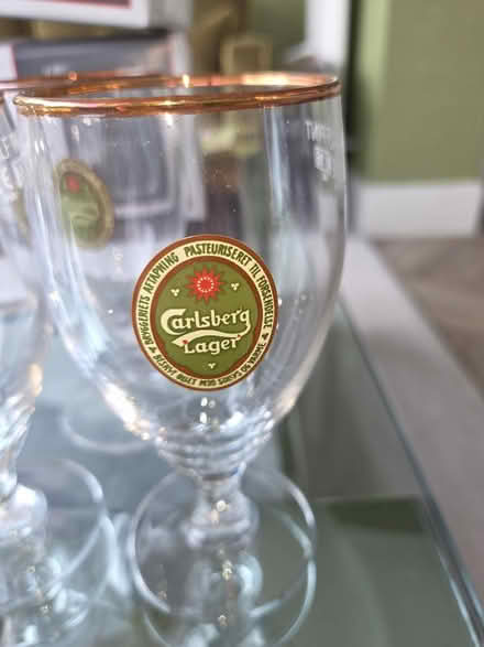 Photo of free Small Carlsberg glasses x 4 (Dublin 6w) #1