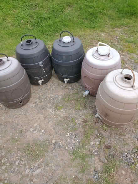 Photo of free 5 plastic barrels for garden use (Castlemorton Common WR13) #1