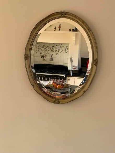 Photo of free Oval mirror. Would benefit from relacquoring the frame. Easy (Bonsall DE4) #1