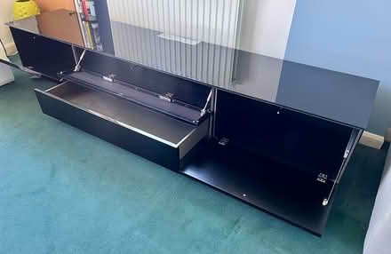 Photo of free hülsta black glass tv unit stand (Henley on Thames RG9) #2