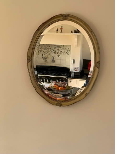 Photo of free Oval mirror. Would benefit from relacquoring the frame. Easy (Bonsall DE4) #2