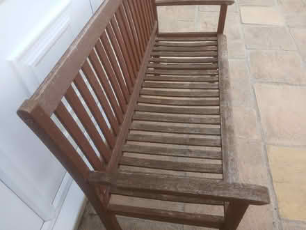 Photo of free Wooden garden bench (Mile House TS19) #4