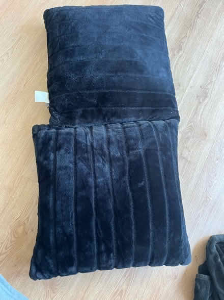 Photo of free 2 black cushions (Eastcote HA4) #1