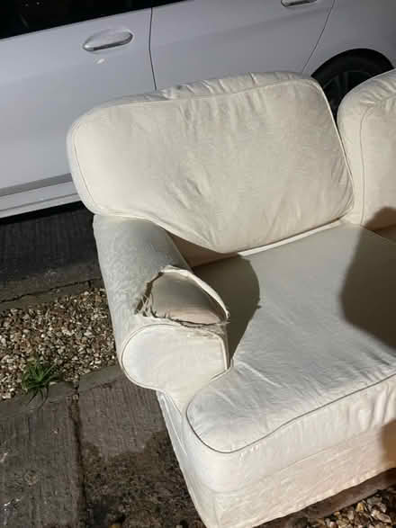 Photo of free Nice cream three seater sofa (Wells BA5) #3