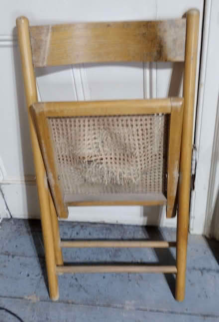 Photo of free folding chair, rattan seat needs fixing (West Marina TN38) #3