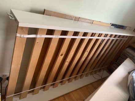 Photo of free White wooden bed frame with slats (Enfield Town EN1) #3