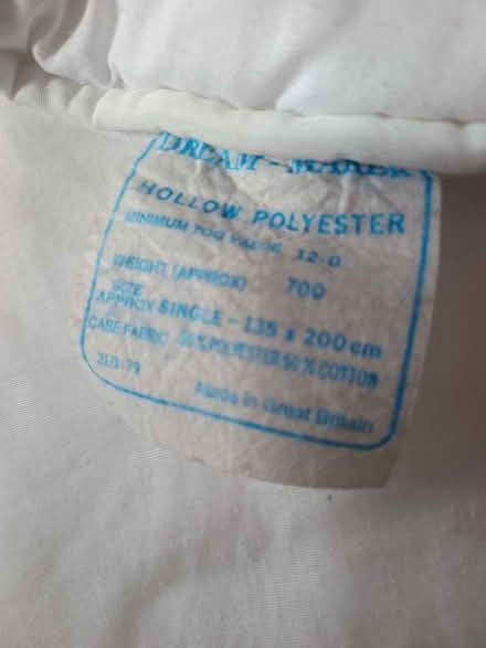 Photo of free Single polyester duvet (Lambridge) #1