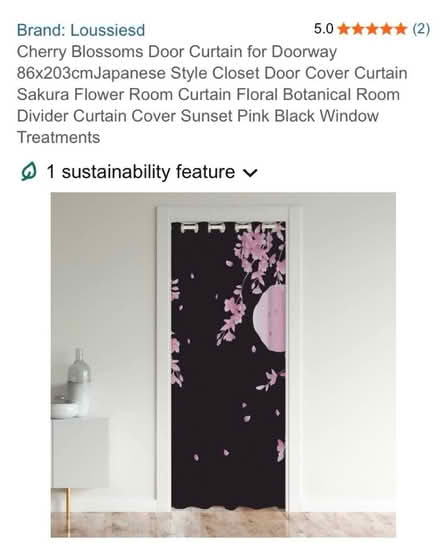 Photo of free Cherry blossoms door curtain (Waddon) #1