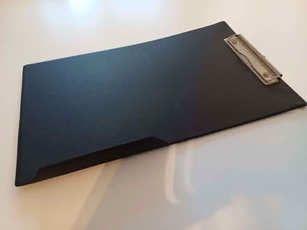 Photo of free Sleek Black Clipboard with Pen Holder (Orgreave S13) #1