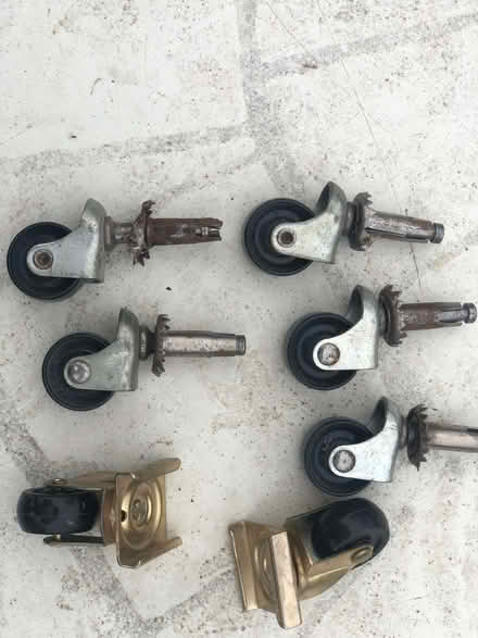 Photo of free Six Insert Castors And 2 Clip On (CT2) #1