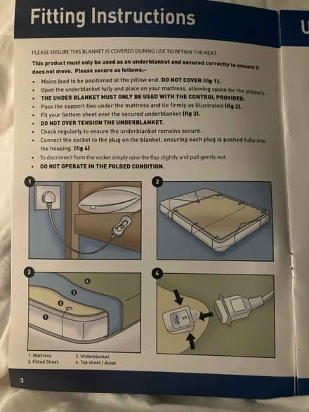 Photo of free Heated underblanket (single bed) (Waddon) #2