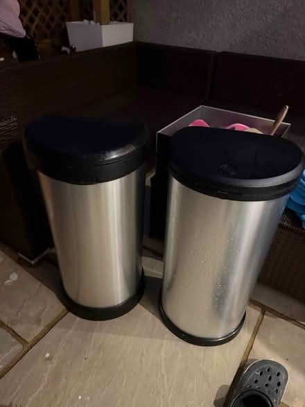 Photo of free Rubbish bins, silver curved (Westcliff SS0) #1