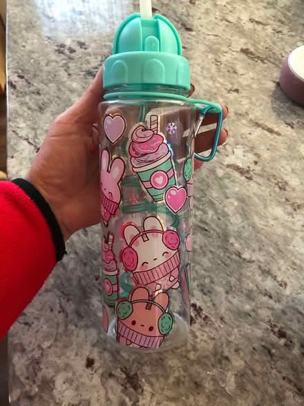 Photo of free Water bottle with swirly straw (New Market) #2