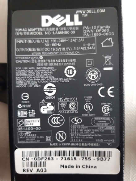 Photo of free Dell Laptop Charger (Great Baddow CM2) #1