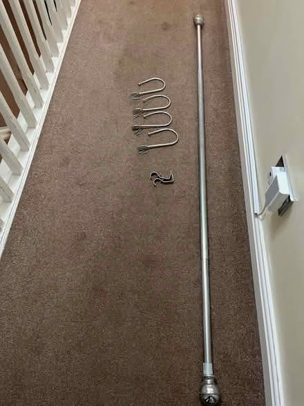 Photo of free Metal curtail pole with tiebacks (Bath BA2 near Bath City Farm) #1