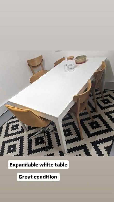Photo of free Long expandable white meeting table (N5 2EF) #2