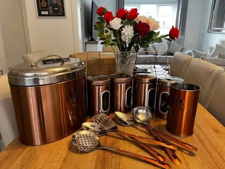 Photo of free Bronze kitchen bread bin,l (Bootle) #2