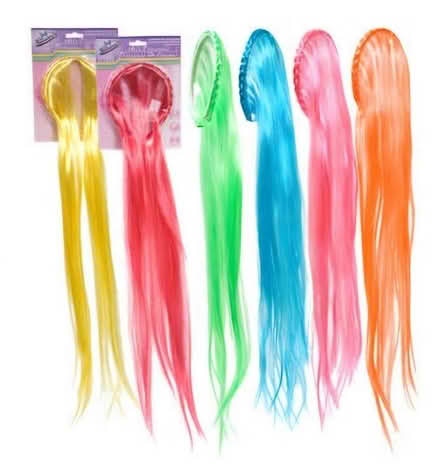 Photo of free Pink wig/Blue & Purple headband (Benicia) #2