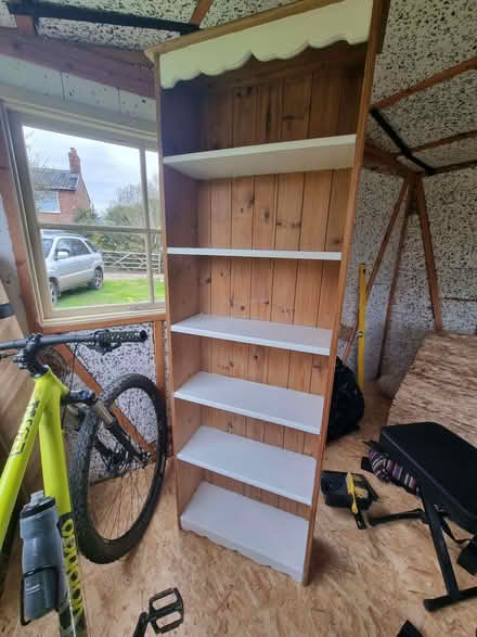 Photo of free Tall pine bookshelf (Sheringham NR26) #1