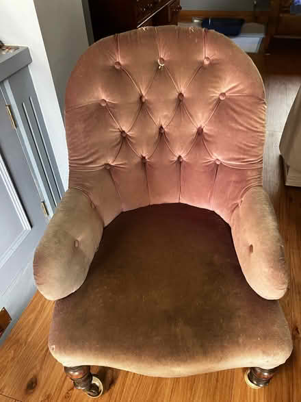 Photo of free Purple Velvet Victorian Ladies Chair (Hailsham BN27) #1