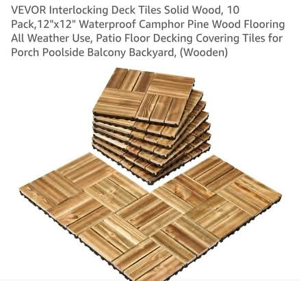 Photo of free Interlocking wood tiles x 10 (+6) (Dronfield Woodhouse S18) #1
