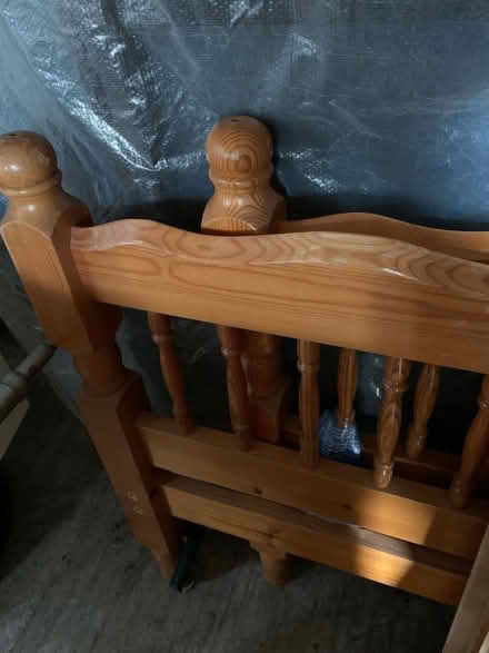 Photo of free 2x Single pine bed frame (Long Stratton NR15) #2