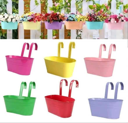 Photo of Colourful, sturdy flower pots (TN23) #4