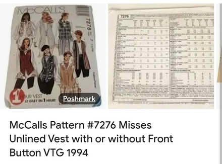 Photo of free Vintage McCalls Vest Patterns (Ambler) #1