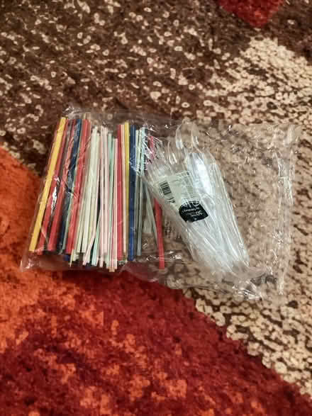 Photo of free Unused plastic straws and cutlery (Bedfont TW14) #1