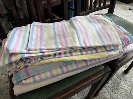 Photo of free Striped bedding / double sheets / pillow cases (Eastbourne BN21) #1
