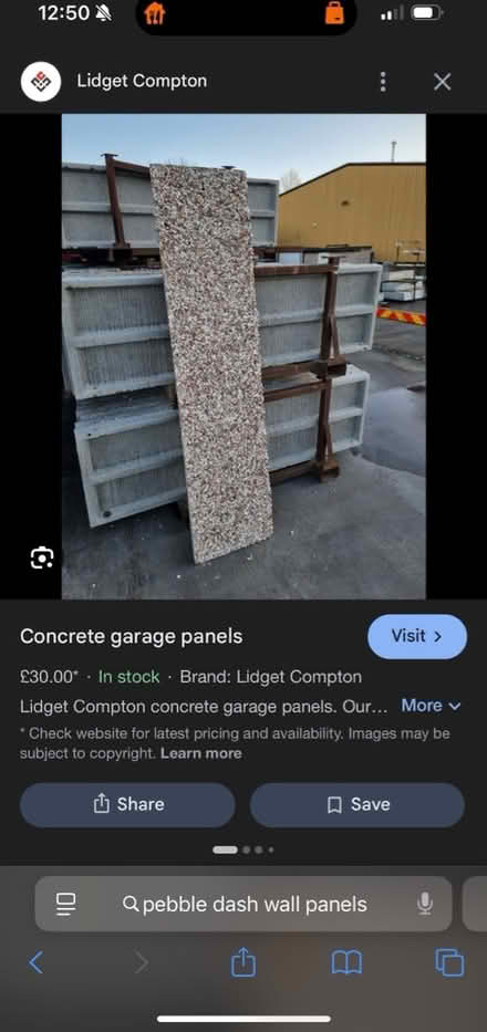 Photo of free Pebble Dash Garage Wall Panels (DE23) #1