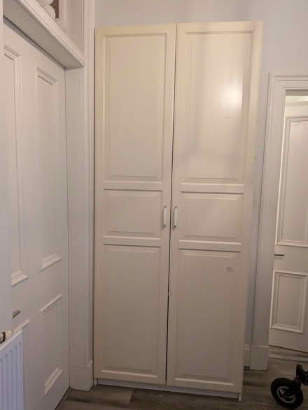 Photo of free Tall white wardrobe (Ibrox G51) #1