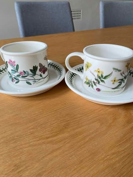 Photo of free 2 Portmeirion cups and saucers (Earley RG6) #1